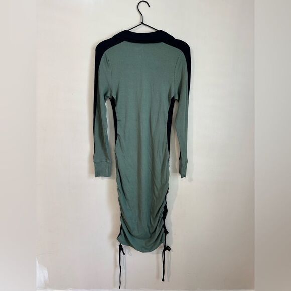 Anthropologie Daily Practice Long Sleeve Color block Polo Midi Dress - Picture 10 of 11